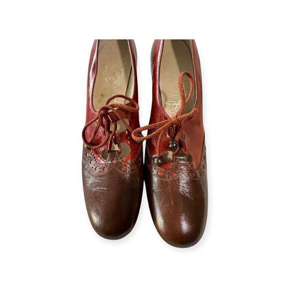 Vintage (Joseph) Larose Mod Spectator Ghillie Brogue Pumps, Size 7 4A (narrow) - Picture 6 of 12